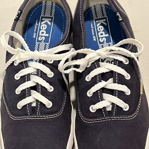 Keds Blue Canvas Sneakers with Rubber Sole